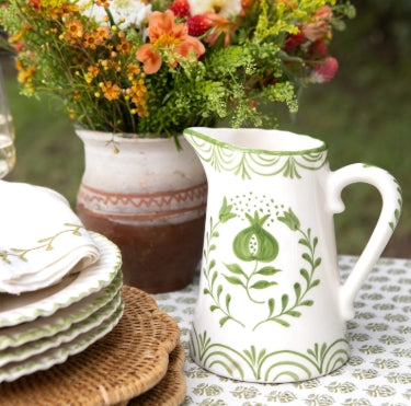 Crest Green Pitcher – Janice Cain Stationery, Gifts & Apparel