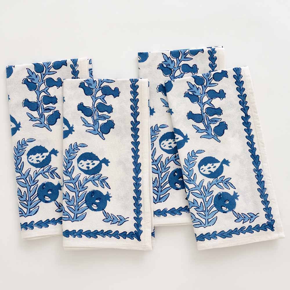 Pomegranate Inc. Pom Bells Wedgewood Napkin (Set of 4)