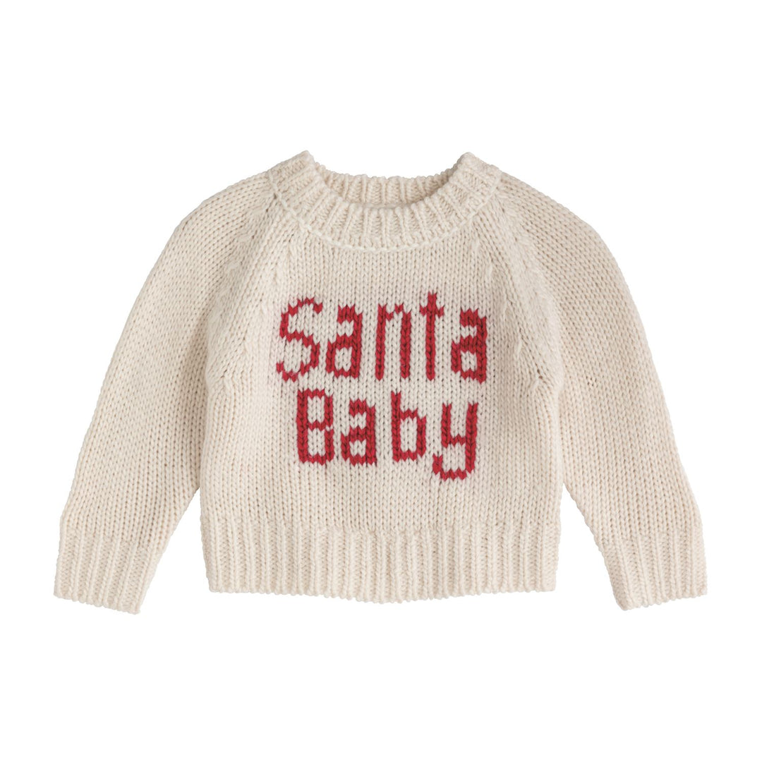 Mud Pie Ivory Santa Baby Crew Neck