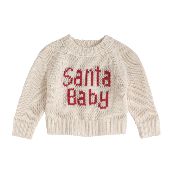 Mud Pie Ivory Santa Baby Crew Neck