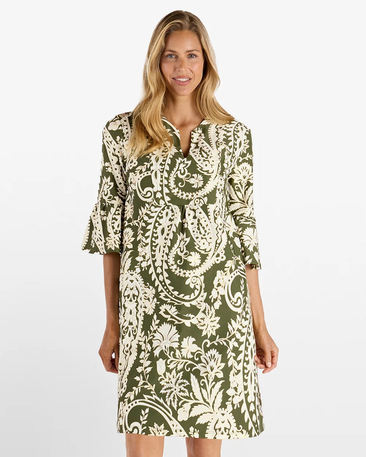 Jude Connally- Kerry Paisley Loden Gold Dress