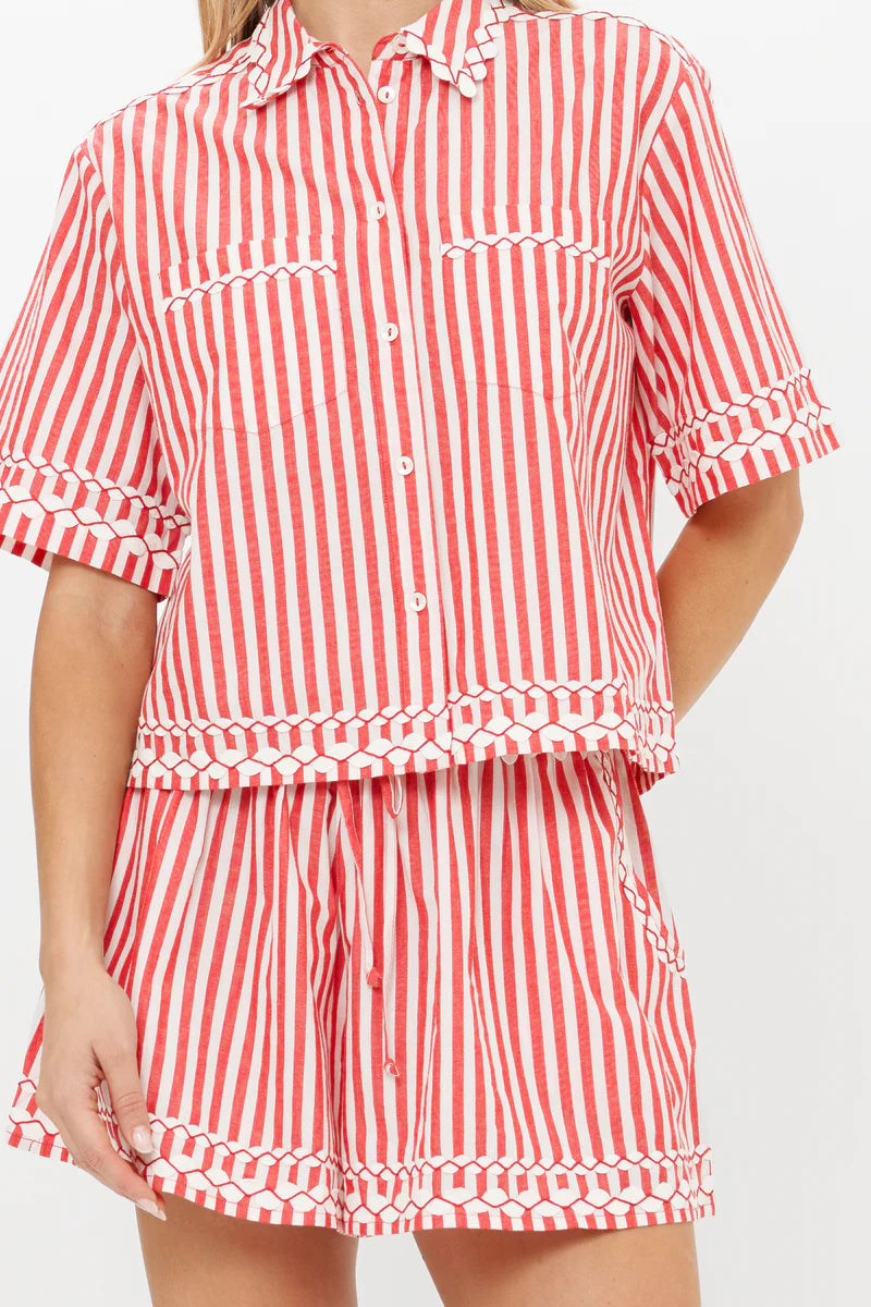 Oliphant- Sconset Red Riley Shorts