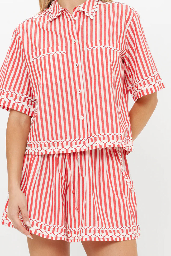 Oliphant- Sconset Red Riley Shorts