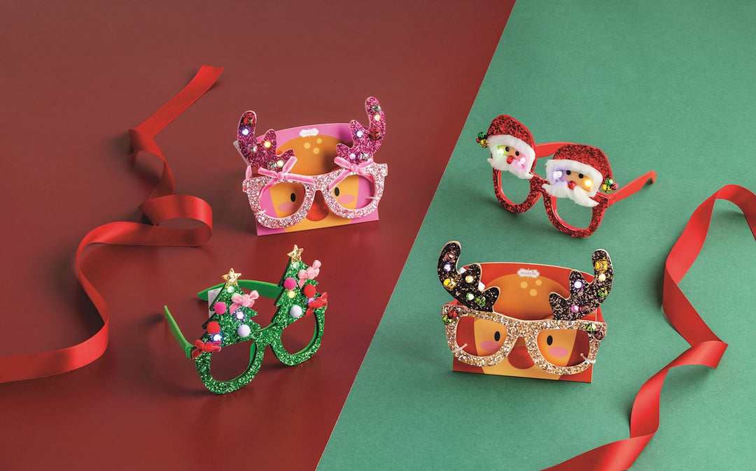 Mud Pie LED Christmas Tree Glasses