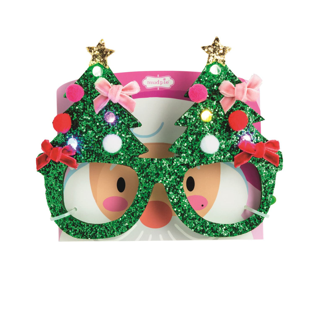 Mud Pie LED Christmas Tree Glasses
