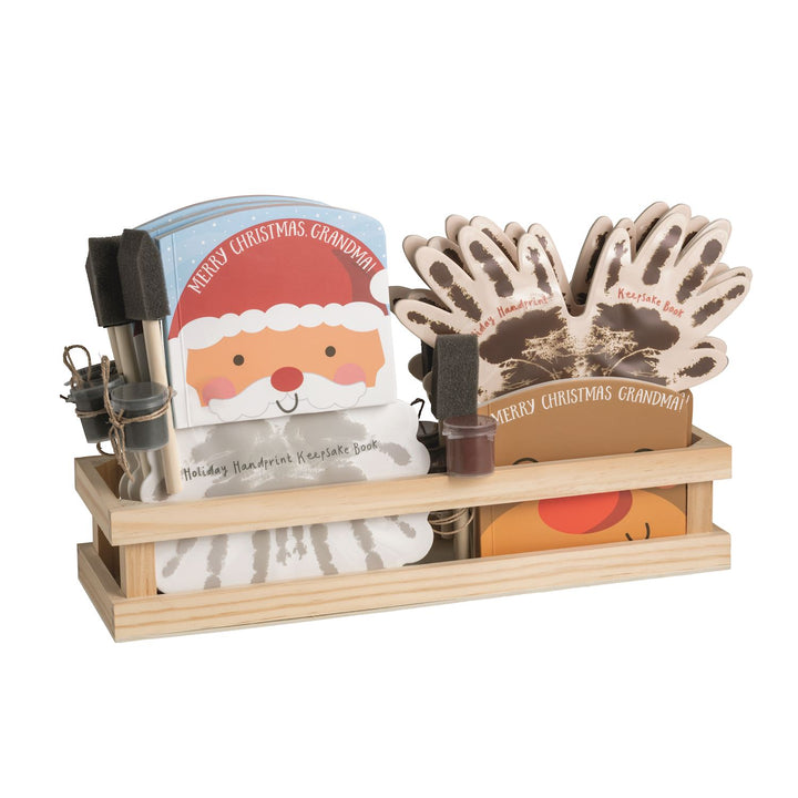 Mud Pie Christmas Handprint Books