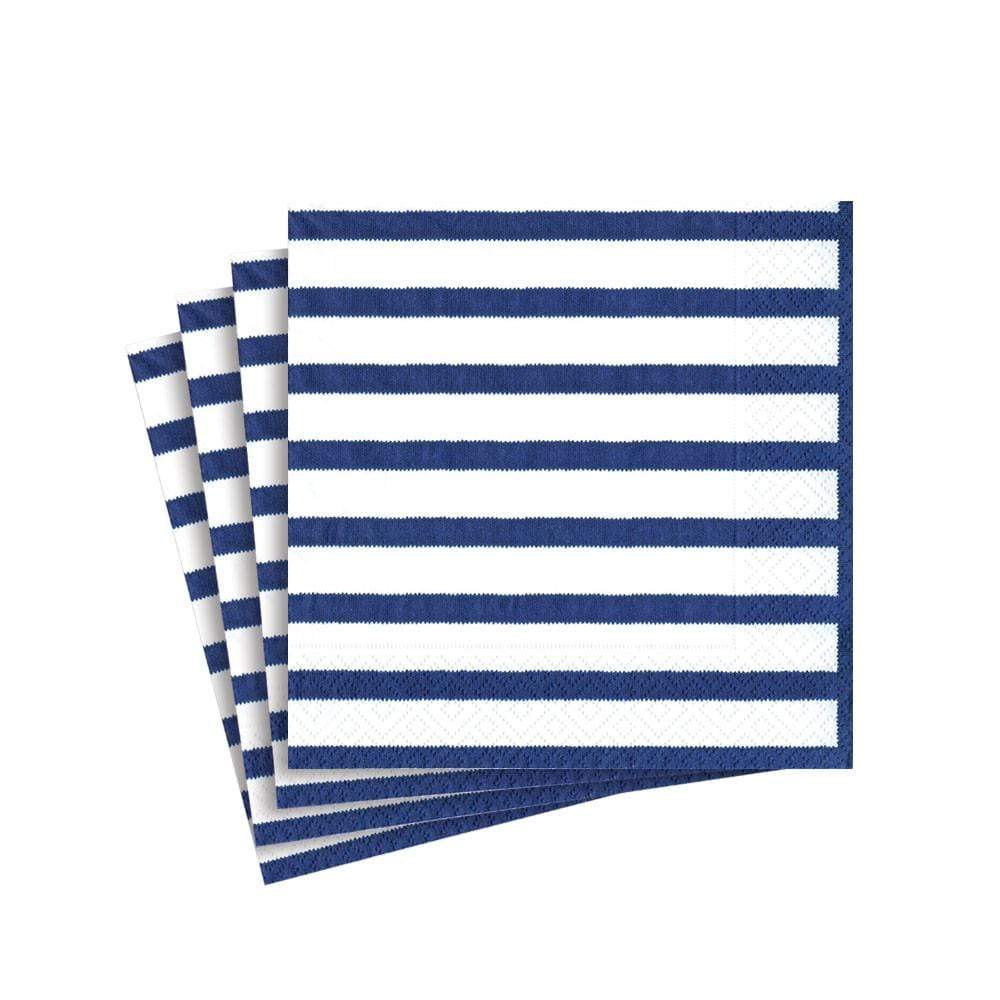 Caspari- Cocktail Napkins Bretagne Blue