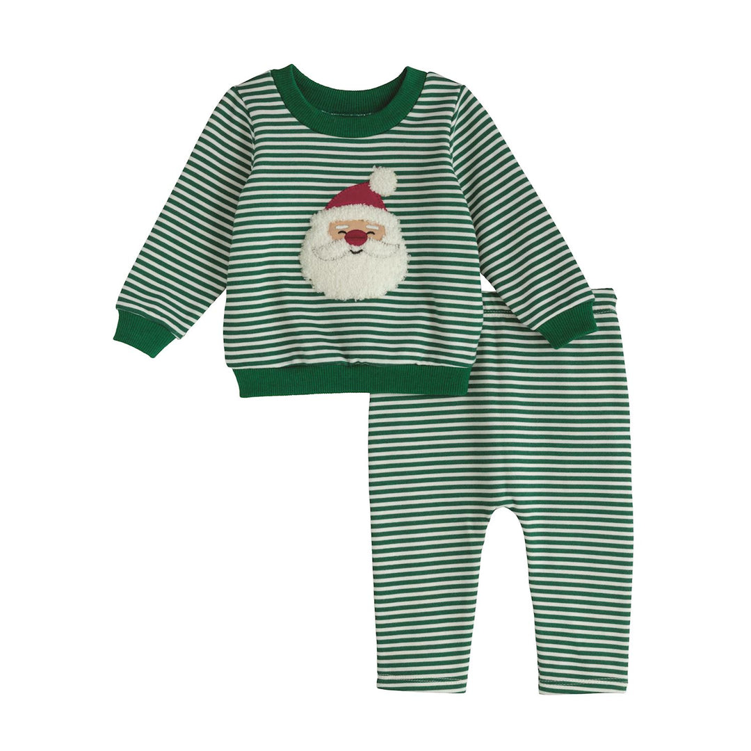 Mud Pie Baby Boy Santa Stripe Two-Piece Jogger Set