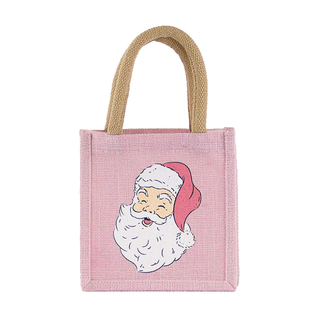 The Royal Standard- Hohoho Santa Petite Gift Bag Pink/White