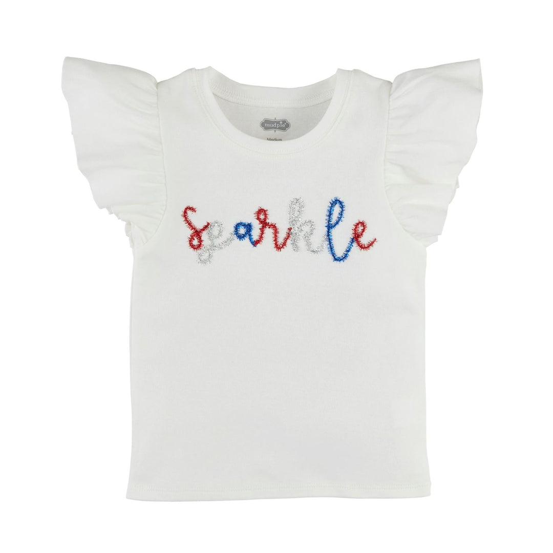 Mud Pie Sparkle Tinsel Shirt