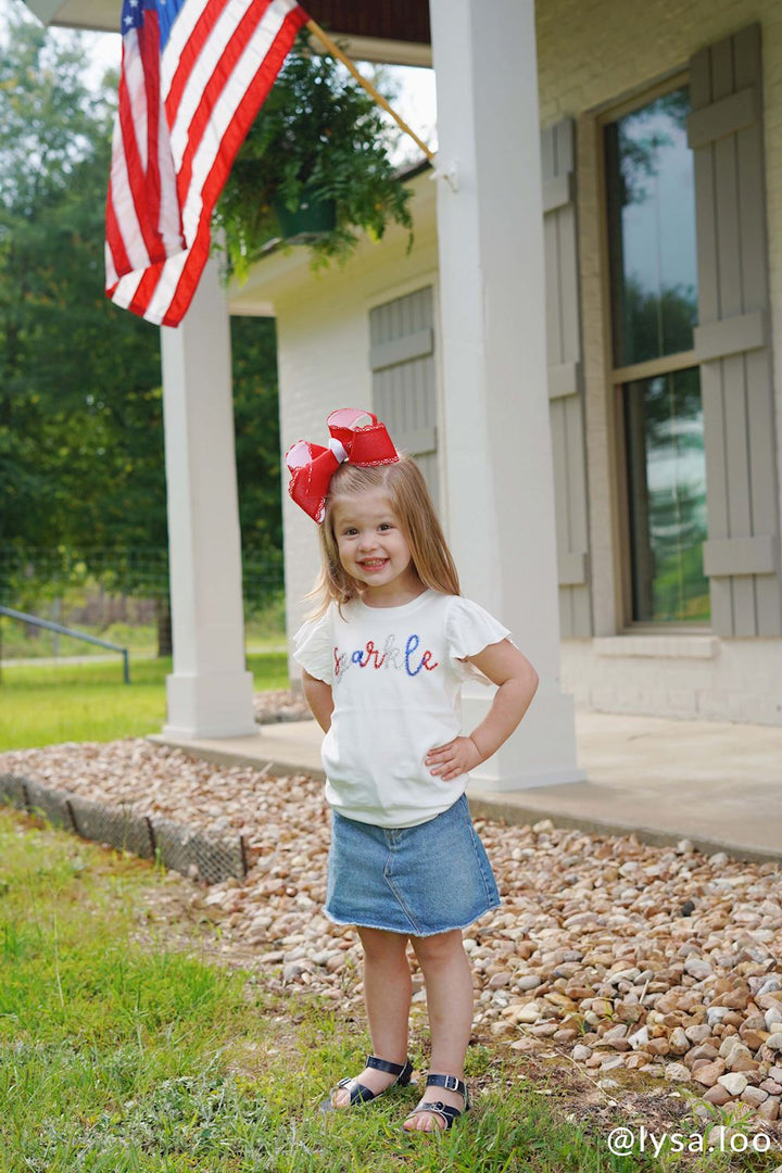 Mud Pie Sparkle Tinsel Shirt