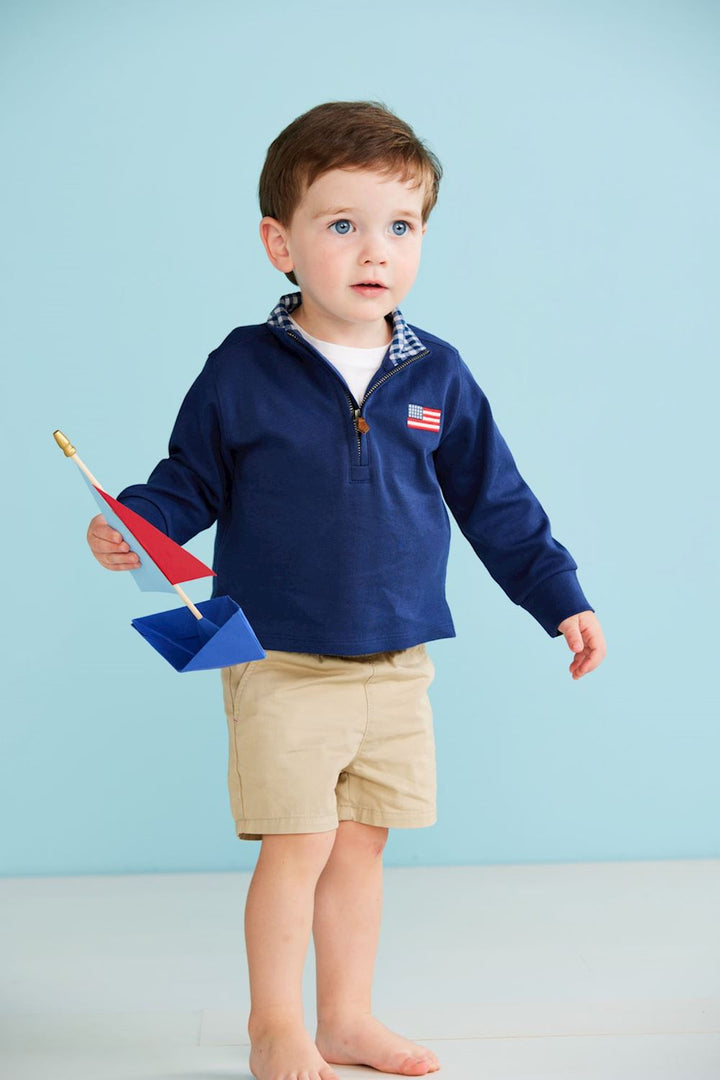 Mud Pie Navy Quarter Zip Up