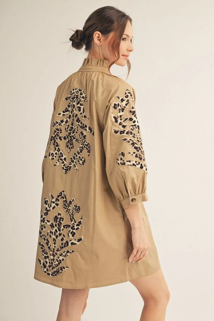 Jodifl Leopard Contrast Dress