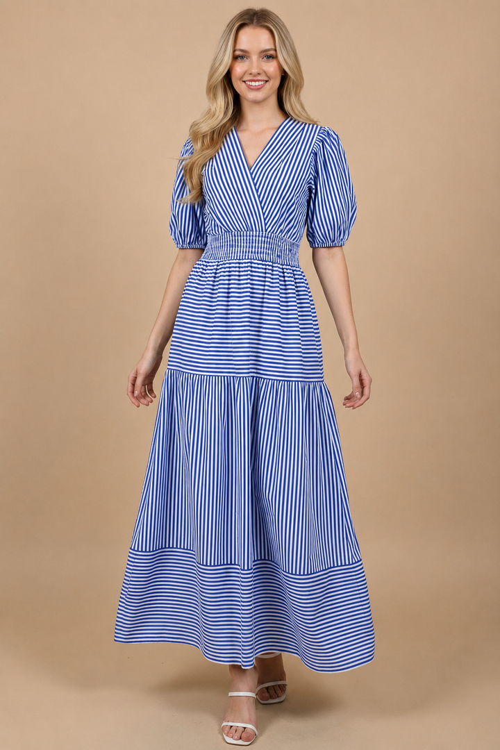 Pinch Striped Tiered Maxi Dress