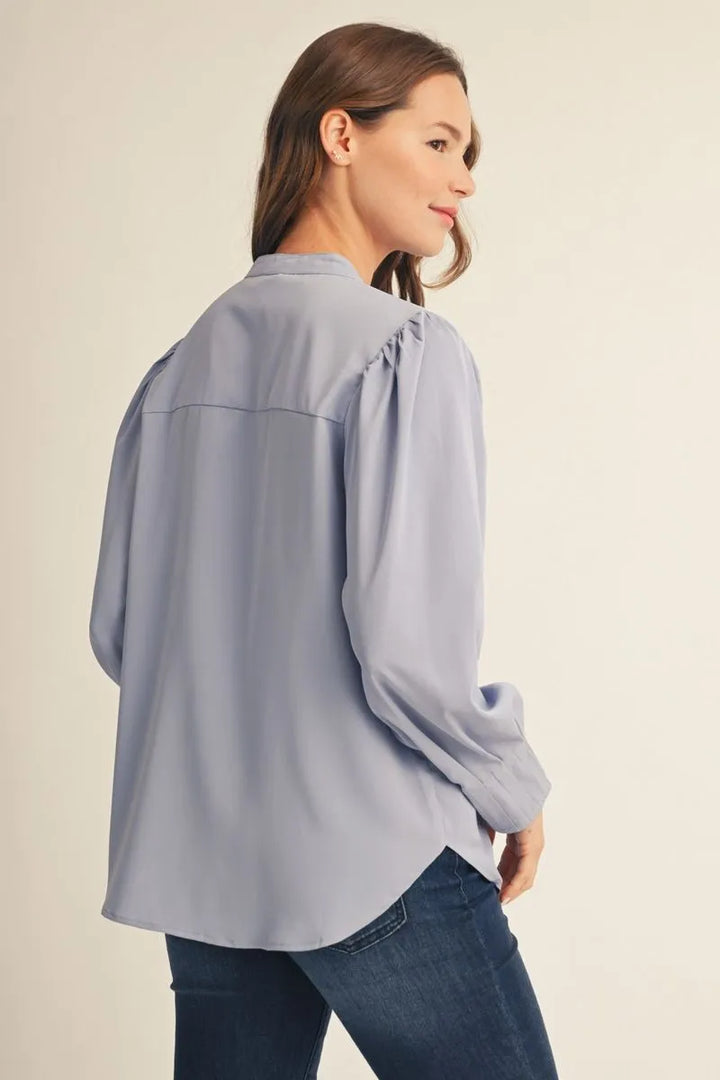 Jodifl Long Sleeve Top Periwinkle Blue