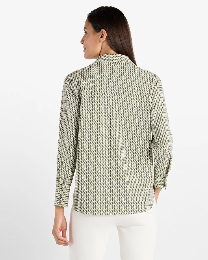 Jude Connally- Francine Braided Geo Loden Blouse
