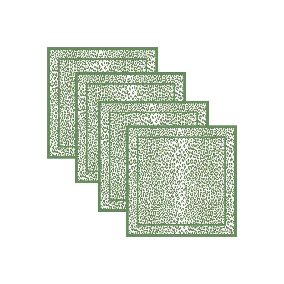 Beatriz Ball - Leopard Napkins set of 4 Green