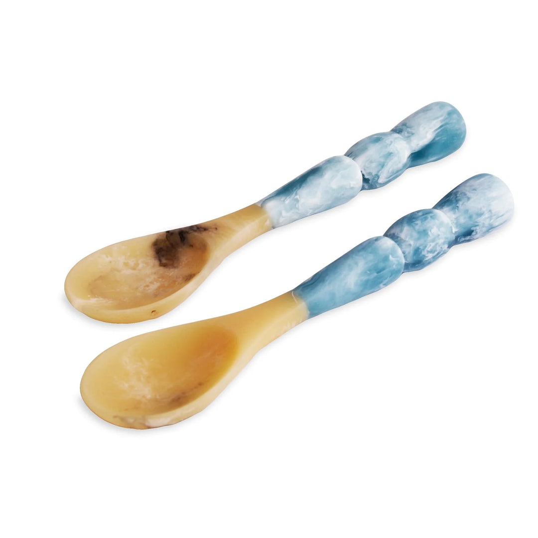 Beatriz Ball Resin Amelia Salad Servers Aqua