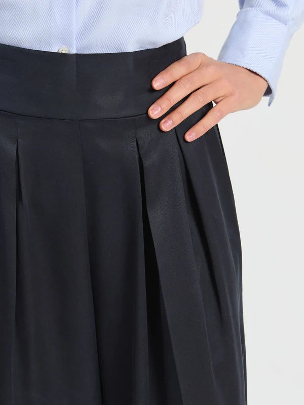 Vilagallo Navy Palazzo Pants
