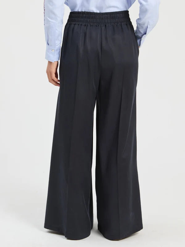 Vilagallo Navy Palazzo Pants
