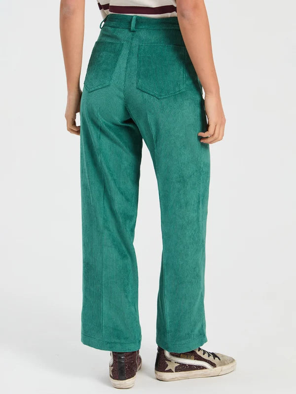 Vilagallo Bottle Green Straight Trousers