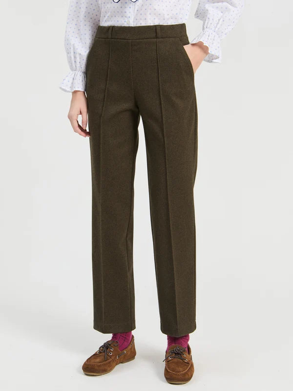 Vilagallo Green Flannel Trousers