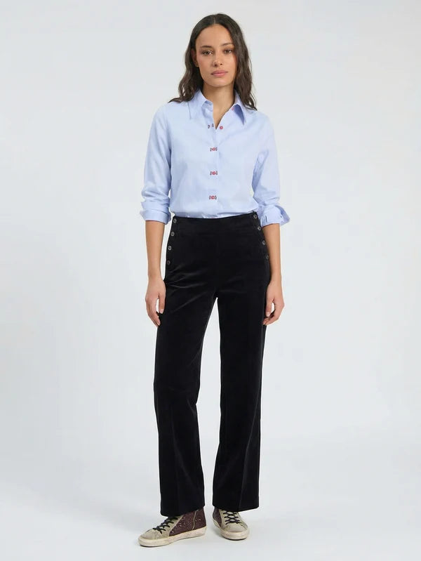 Vilagallo Black Velvet Trousers
