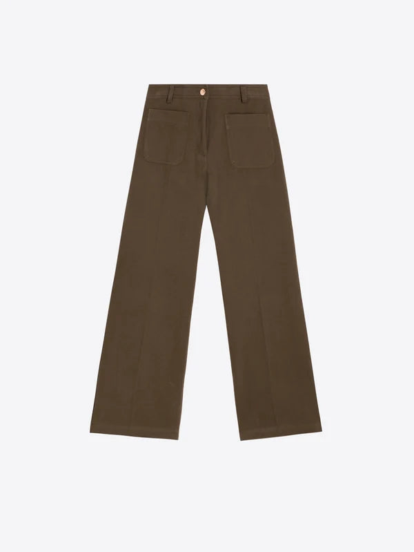 Vilagallo Khaki Pants-Olive