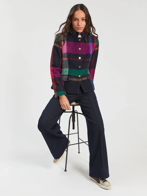 Vilagallo Plaid Multicolor Wool Jacket