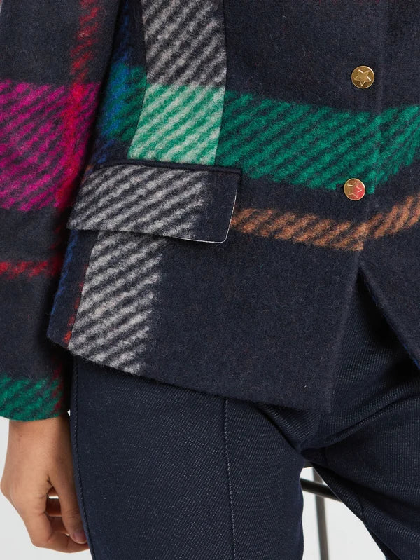 Vilagallo Plaid Multicolor Wool Jacket