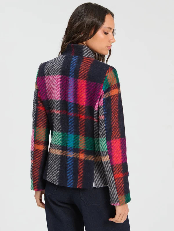 Vilagallo Plaid Multicolor Wool Jacket