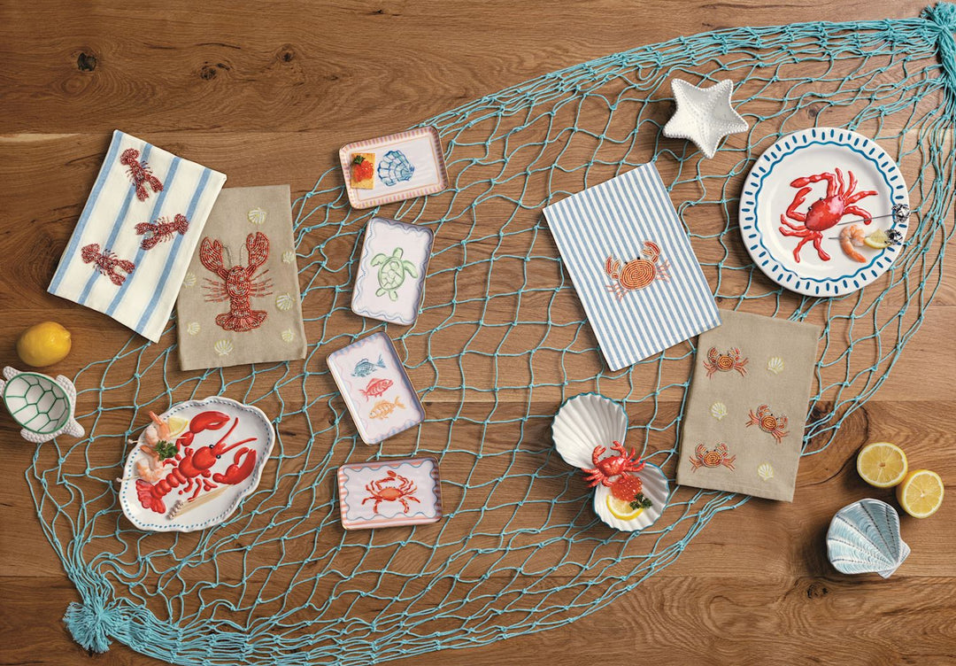 Mud Pie Crab Platter Set