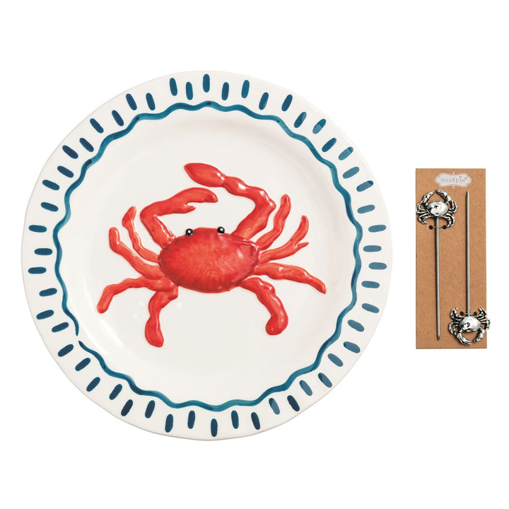 Mud Pie Crab Platter Set