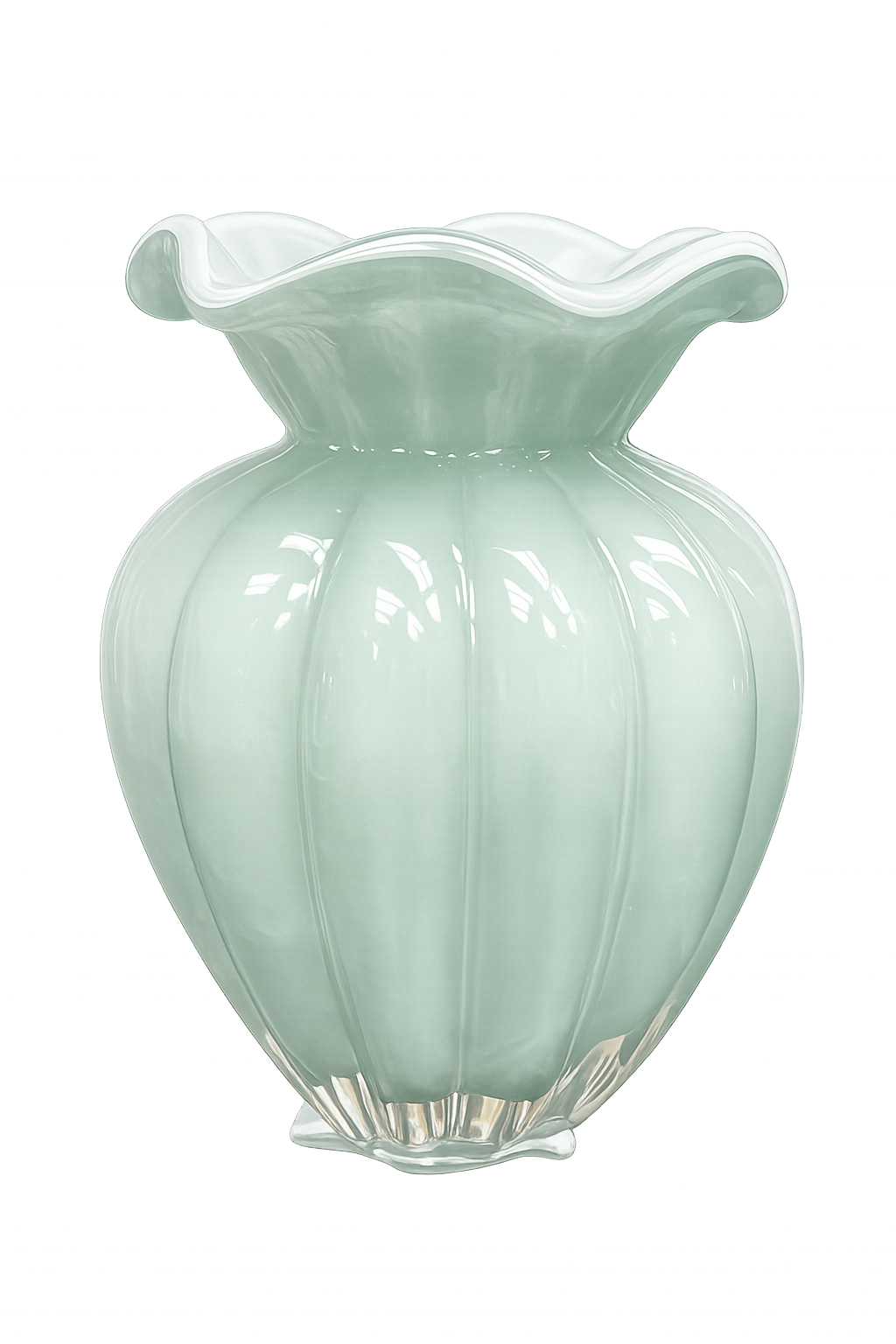Beatriz Ball Glass Vento Small Vase Pistachio