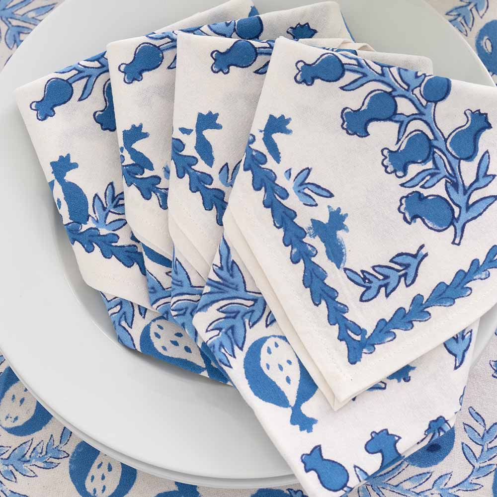 Pomegranate Inc. Pom Bells Wedgewood Napkin (Set of 4)