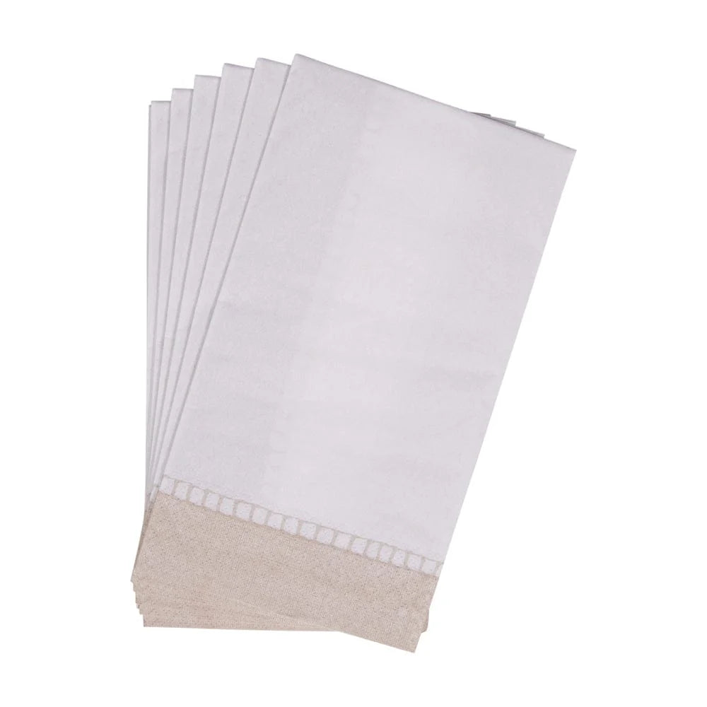 Caspari -  Guest Towel Linen Natural
