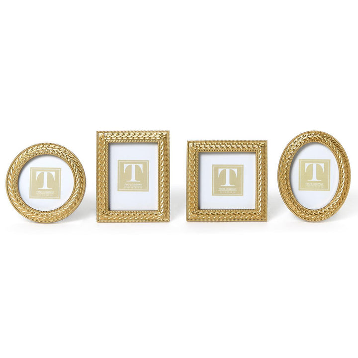 Two's Company- Laurel Wreath Gold Photo Frames