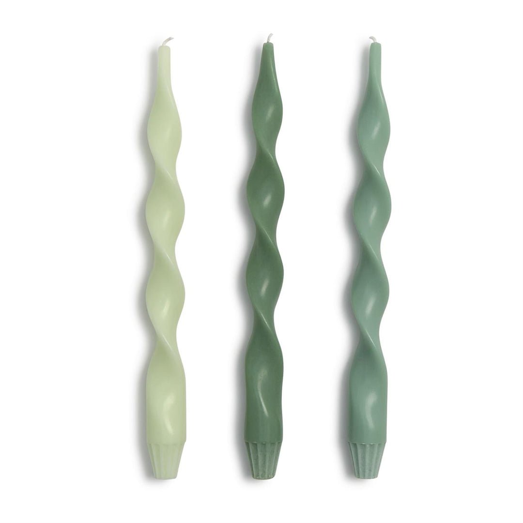 Two's Co. - Twist & Glow Green Hue 12" S/3