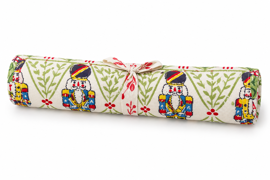 Pomegranate Holly Berry Nutcracker Table Runner
