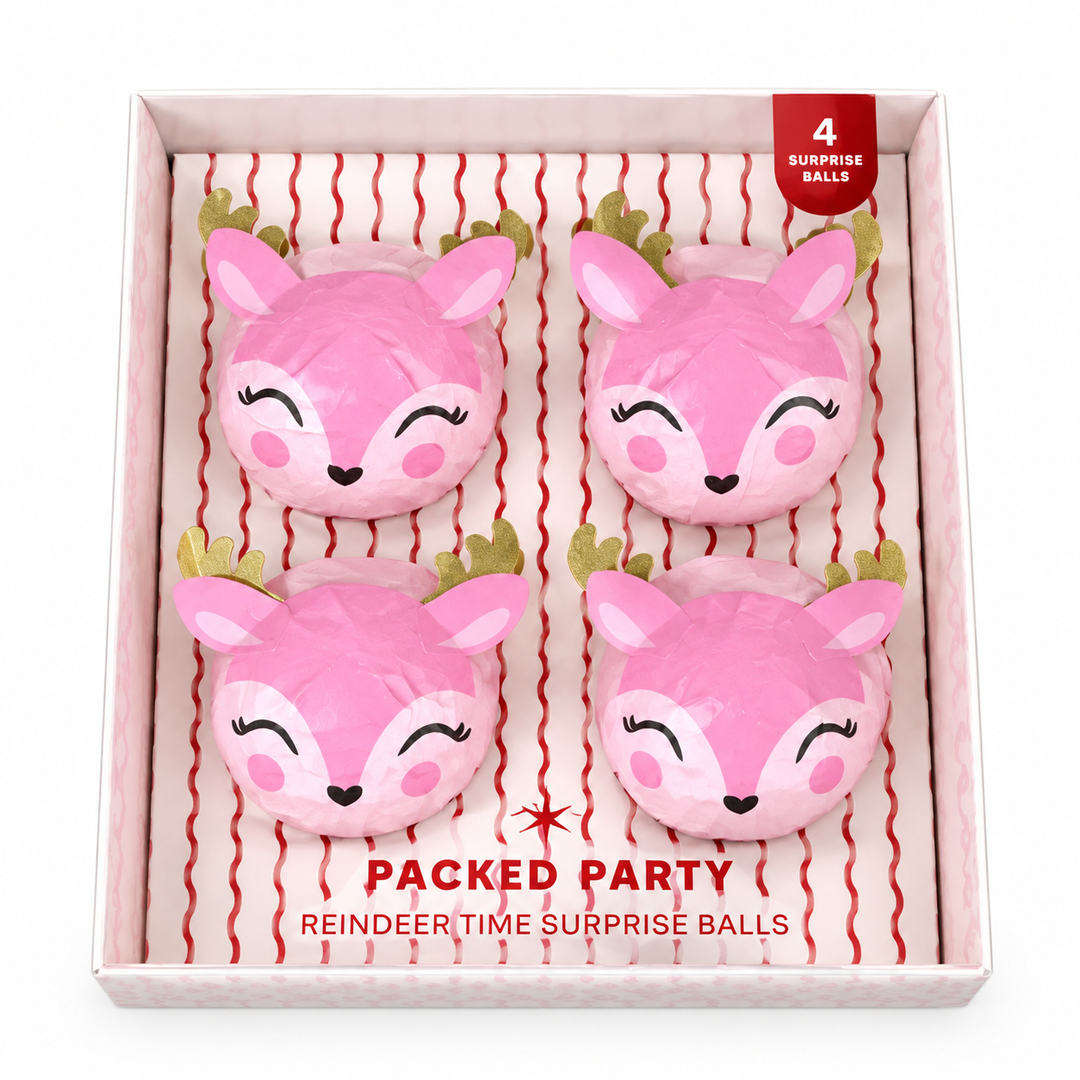 Packed Party-Reindeer Surprise Ball(Set of 4)