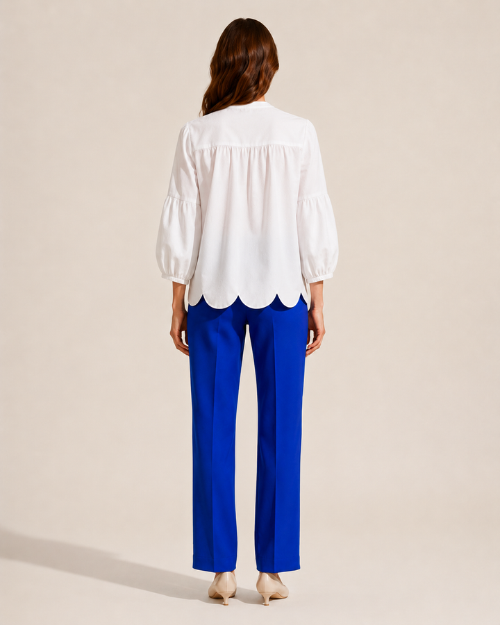 Vilagallo White Shirt Under Wavy