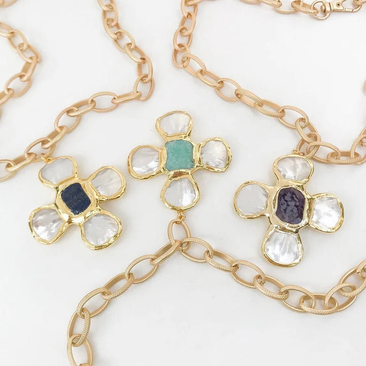 Virtue Pearl Clover Cross