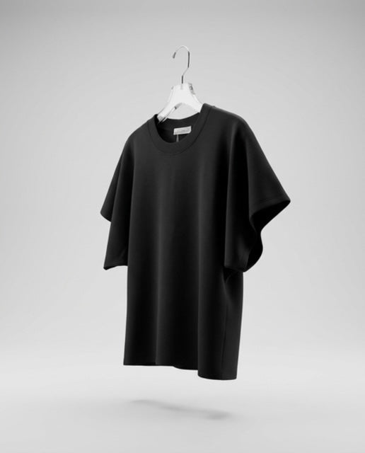 Necessitees Angel Crew Neck T-Shirt Black