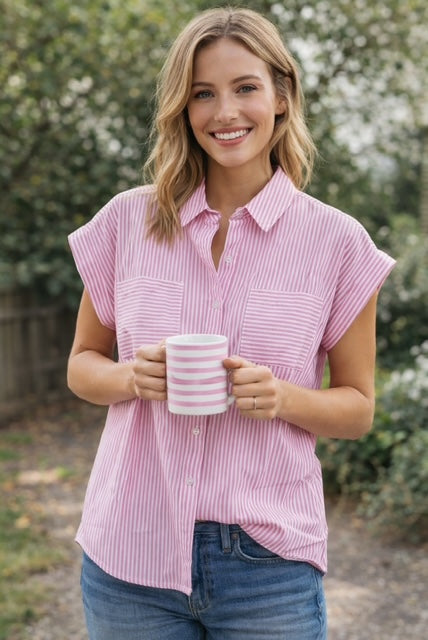 Hyfve Striped Woven Top