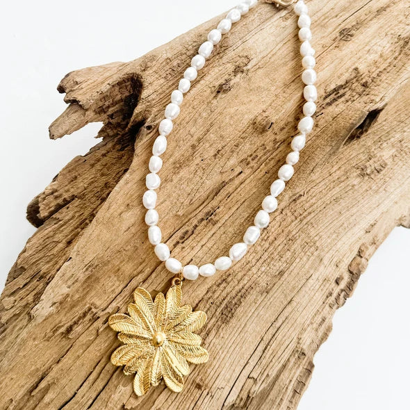 Virtue Flower on Freshwater Pearls
