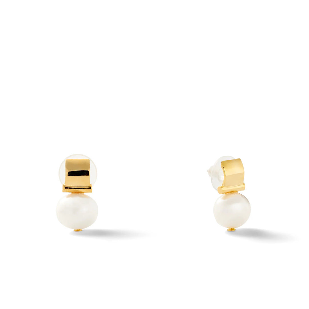 CC+Co by Catherine Canino Baby Pebble Pearl Earrings