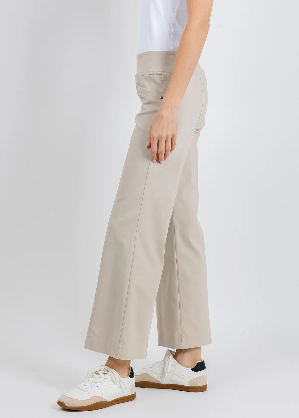 Elliott Lauren- Stretch Wide Leg Pants Khaki