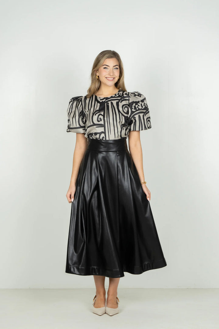 Emily McCarthy Dotty Skirt- Black