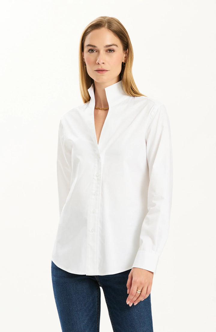 Tyler Boe Natalie Sateen Shirt-White