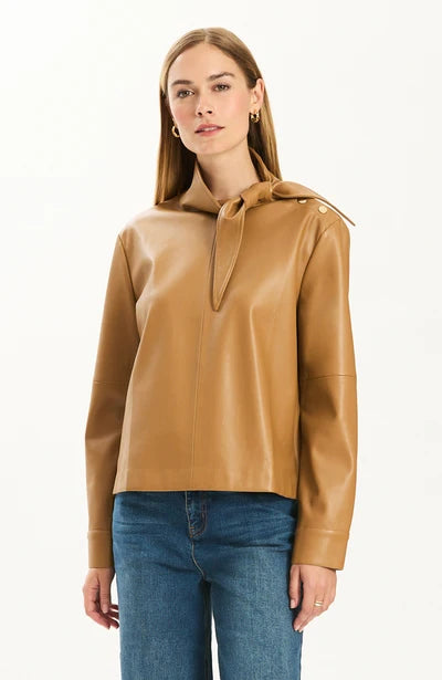 Tyler Boe Rebecca Leather Tie Shirt